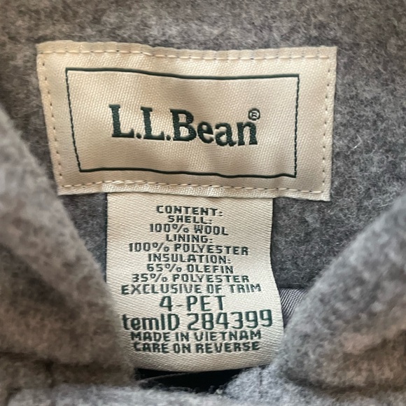 L.L. Bean Bellandi Wool Hooded Toggle Pea Coat Size 4 Petite Old Money Classic - Picture 5 of 8